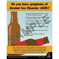 J.J. Keller Do You Have Symptoms of Alcohol Use Disorder - AUD - Driver Awareness Safety Poster