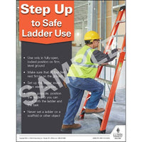 J.J. Keller Step Up To Safe Ladder Use - Workplace Safety Training Poster