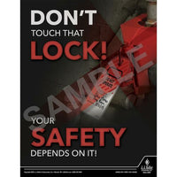 J.J. Keller Don't Touch That Lock - Workplace Safety Training Poster