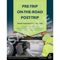 J.J. Keller Pre-Trip On-The-Road Post-Trip - Driver Awareness Safety Poster