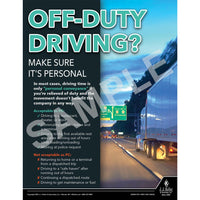 J.J. Keller Off-Duty Driving? Make Sure It's Personal - Motor Carrier Safety Poster