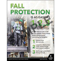 J.J. Keller Fall Protection Is As Easy As 1, 2, 3 - Workplace Safety Training Poster