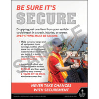 J.J. Keller Be Sure It's Secure - Motor Carrier Safety Poster