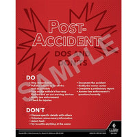 J.J. Keller Post Accident Dos and Don'ts - Transportation Safety Poster