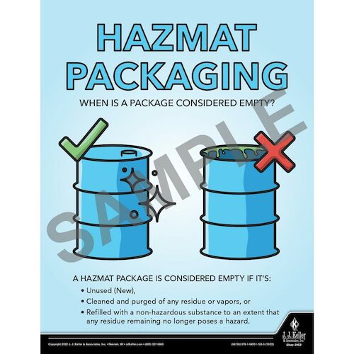 J.J. Keller Hazmat Packing When Is A Package Considered Empty - Hazmat