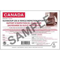 J.J. Keller Canadian Bilingual ELD Backup Log with DVIR, 2-Ply, Carbonless - Stock