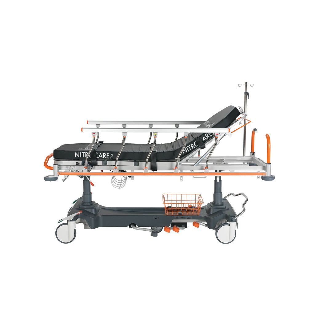 Nitrocare GLIDE SD09 Hydraulic General Duty Transport Stretcher with Fifth Wheel Steering and Dual Brake Pedals