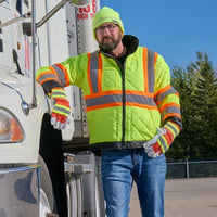 J. J. Keller SAFEGEAR Goatskin Hi-Vis Leather Gloves