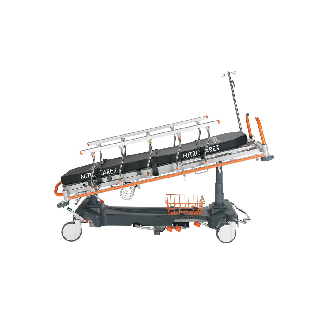 Nitrocare GLIDE SD09 Hydraulic General Duty Transport Stretcher with Fifth Wheel Steering and Dual Brake Pedals