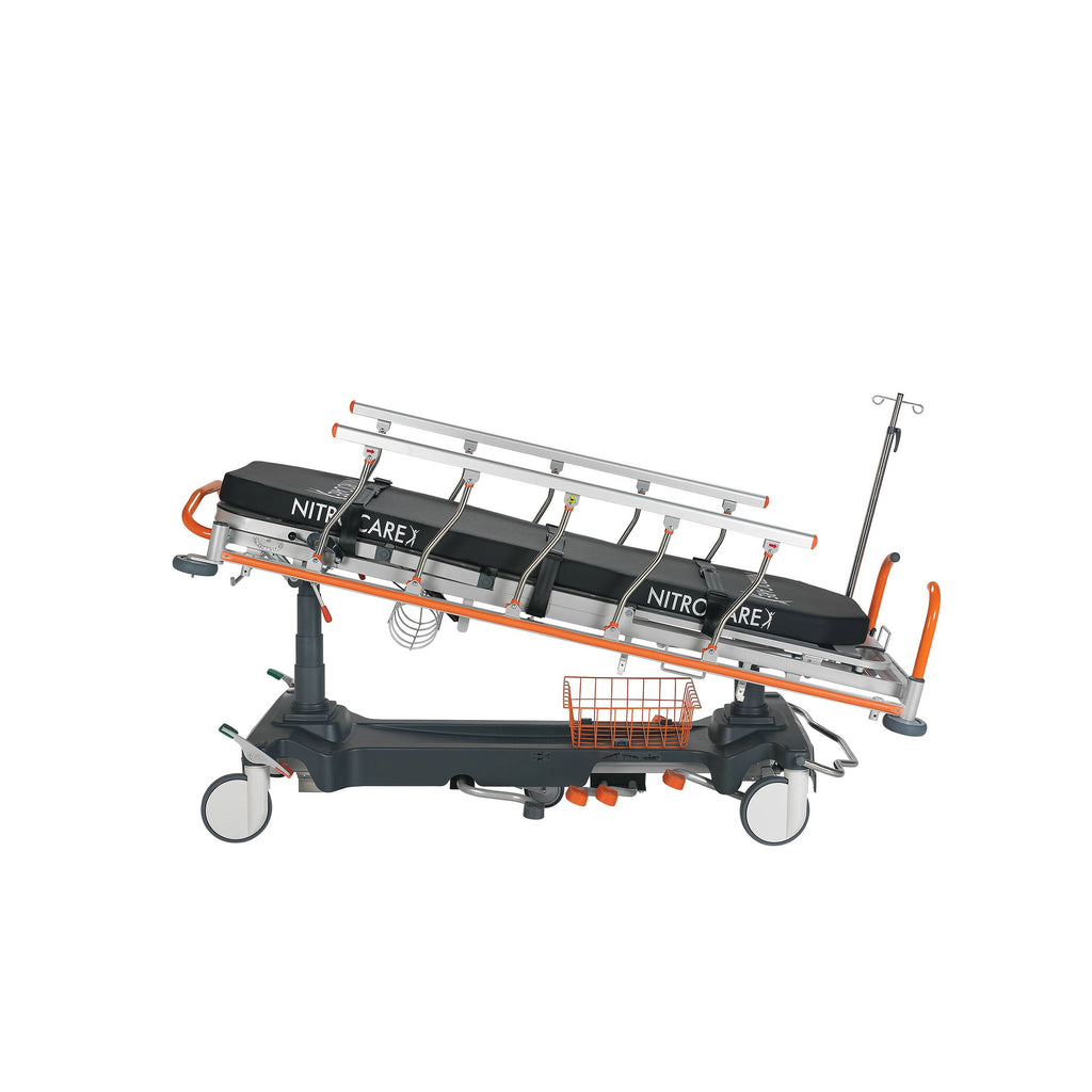 Nitrocare GLIDE SD09 Hydraulic General Duty Transport Stretcher with Fifth Wheel Steering and Dual Brake Pedals