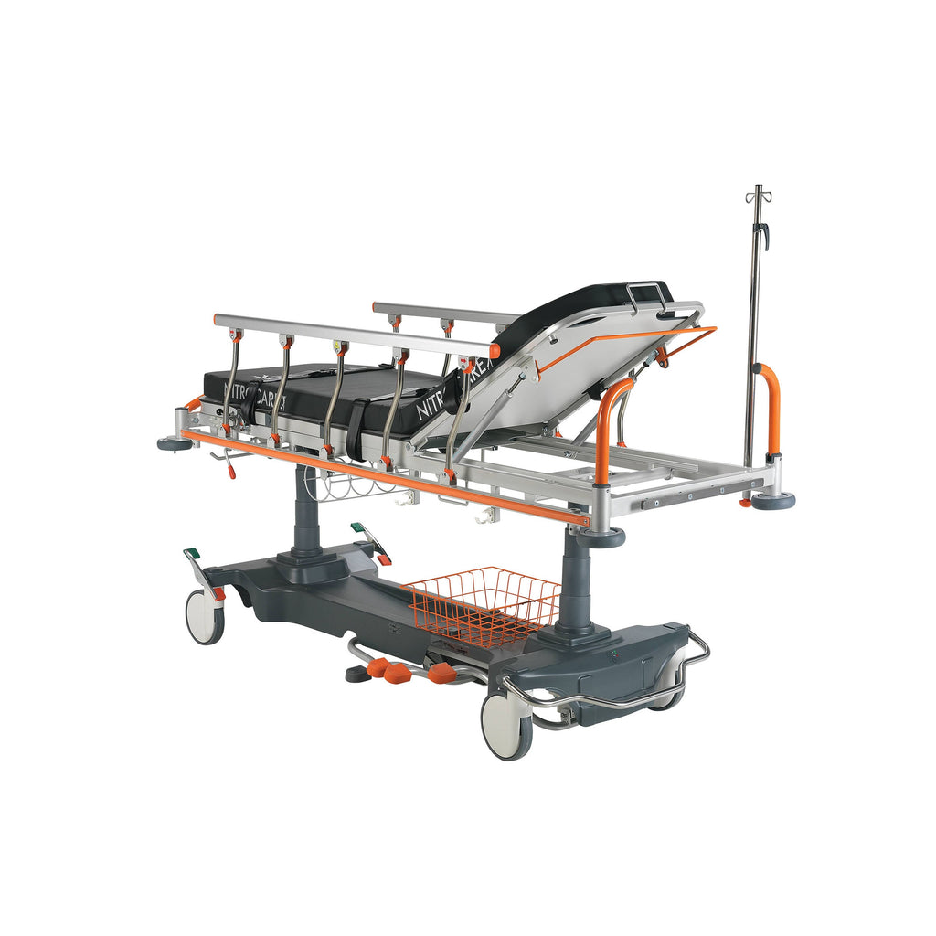 Nitrocare GLIDE SD09 Hydraulic General Duty Transport Stretcher with Fifth Wheel Steering and Dual Brake Pedals