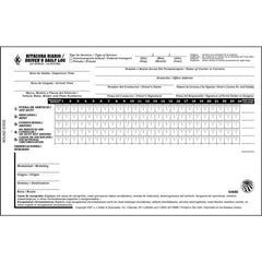 J. J. Keller Mexico Driver's Daily Log Book w/Simplified DVIR - Stock, 2-Ply, Carbon, Bilingual, 5-1/2" W x 8-1/2" L