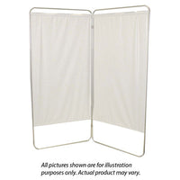 Presco Webber Standard 5-Panel Privacy Screen - Green 6 mil vinyl, 84" W x 68" H extended, 19" W x 68" H x4" D folded — for Privacy Screens and Curtains in Clinical and Institutional Care