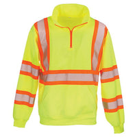 SAFEGEAR¬Æ Hi-Vis Quarter-Zip Sweatshirt, Type R Class 3