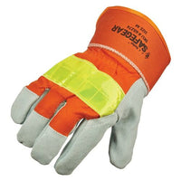 SAFEGEAR Hi-Vis Insulated Split Cowhide Leather Palm Work Gloves