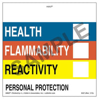 J.J. Keller Original HMIS® Labels - Without Chronic Hazards Box (Pack of 500)