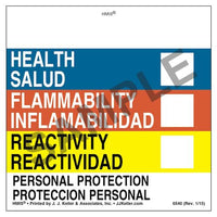 J.J. Keller Bilingual Original HMIS Labels - Without Chronic Hazards Box (Pack of 500)