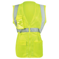 SAFEGEAR® Women’s Fit Hi-Vis Type R Class 2 Safety Vest – Zipper Closure with Vertical Reflective Tape