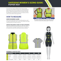 SAFEGEAR® Women’s Fit Hi-Vis Type R Class 2 Reversible Puffer Safety Vest