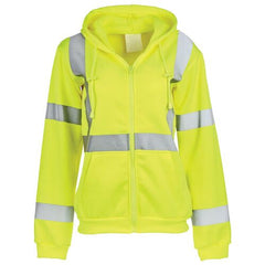 J. J. Keller SAFEGEAR Women's Fit Hi-Vis Type R Class 3 Zipper Sweatshirt