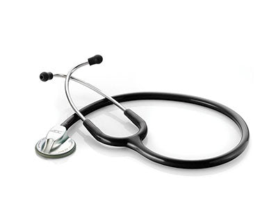 ADC Adscope 612, Lightweight Platinum Clinician Stethoscope, Black — for Strength Training and Rehabilitation