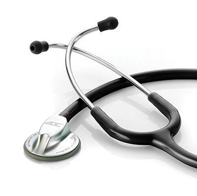 ADC Adscope 612, Lightweight Platinum Clinician Stethoscope, Black — for Strength Training and Rehabilitation