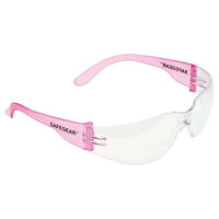 J. J. Keller SAFEGEAR Safety Glasses, Pink Frame, Clear Lens