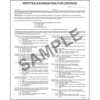 J.J. Keller Driver's Written Examination Form