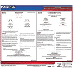 J. J. Keller Maryland / Howard County Minimum Wage Poster - Laminated