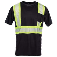 SAFEGEAR Black T-Shirt with Pocket, Type O Class 1