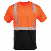 SAFEGEAR® Hi-Vis T-shirt with Black Bottom and Pocket, Type R Class 2