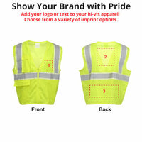 SAFEGEAR Safety Vest Type R Class 2 with Glow in the Dark Safety Tape