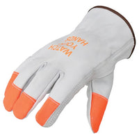 SAFEGEAR® Cowhide Leather Driver Gloves with “Watch Your Hands” on Back