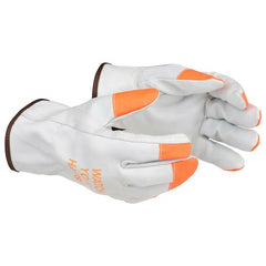J. J. Keller SAFEGEAR Cowhide Leather Driver Gloves with "Watch Your Hands" on Back
