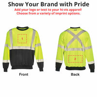 SAFEGEAR Hi-Vis Crew Neck Sweatshirt Type R Class 3