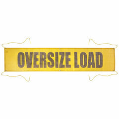J. J. Keller Mesh Oversize Load Banner w/ Grommets for Ropes - 7' W x 18" L