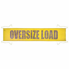 J. J. Keller Mesh Oversize Load Banner w/ Ropes Sewn In - 7' W x 18" L