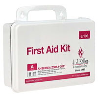 J.J. Keller First Aid Kit: 25-Person Class A ANSI Z308.1-2021