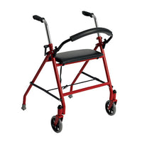 Drive Two Wheeled Walker with Seat, Red — for Safe and Supported Mobility