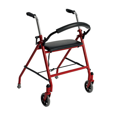 Drive Two Wheeled Walker with Seat, Red — for Safe and Supported Mobility
