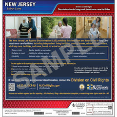 J. J. Keller New Jersey Long and Short-Term Care Discrimination Poster - Laminated, English