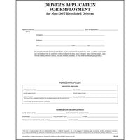 J.J. Keller Driver Application for Employment for Non-DOT-Regulated Drivers