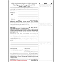 J.J. Keller U.S. DOT Alcohol Testing Form with 2-Line Street Address (Pack of 10)
