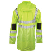 SAFEGEAR Womens Fit Hi-Vis Type R Class 3 Lime Green and Non-Certified Black Rain Jackets