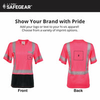 SAFEGEAR® Women’s Fit Hi-Vis T-Shirt with Pocket, Type R Class 2