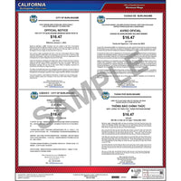 J.J. Keller California / Burlingame Minimum Wage Poster - Polypropylene