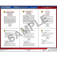 J.J. Keller California / Milpitas Minimum Wage Poster - Polypropylene