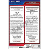 J.J. Keller California / Mountain View Minimum Wage Poster - Polypropylene