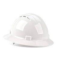 SAFEGEAR® Vented Full Brim Ratchet Hard Hat with Accessory Slot