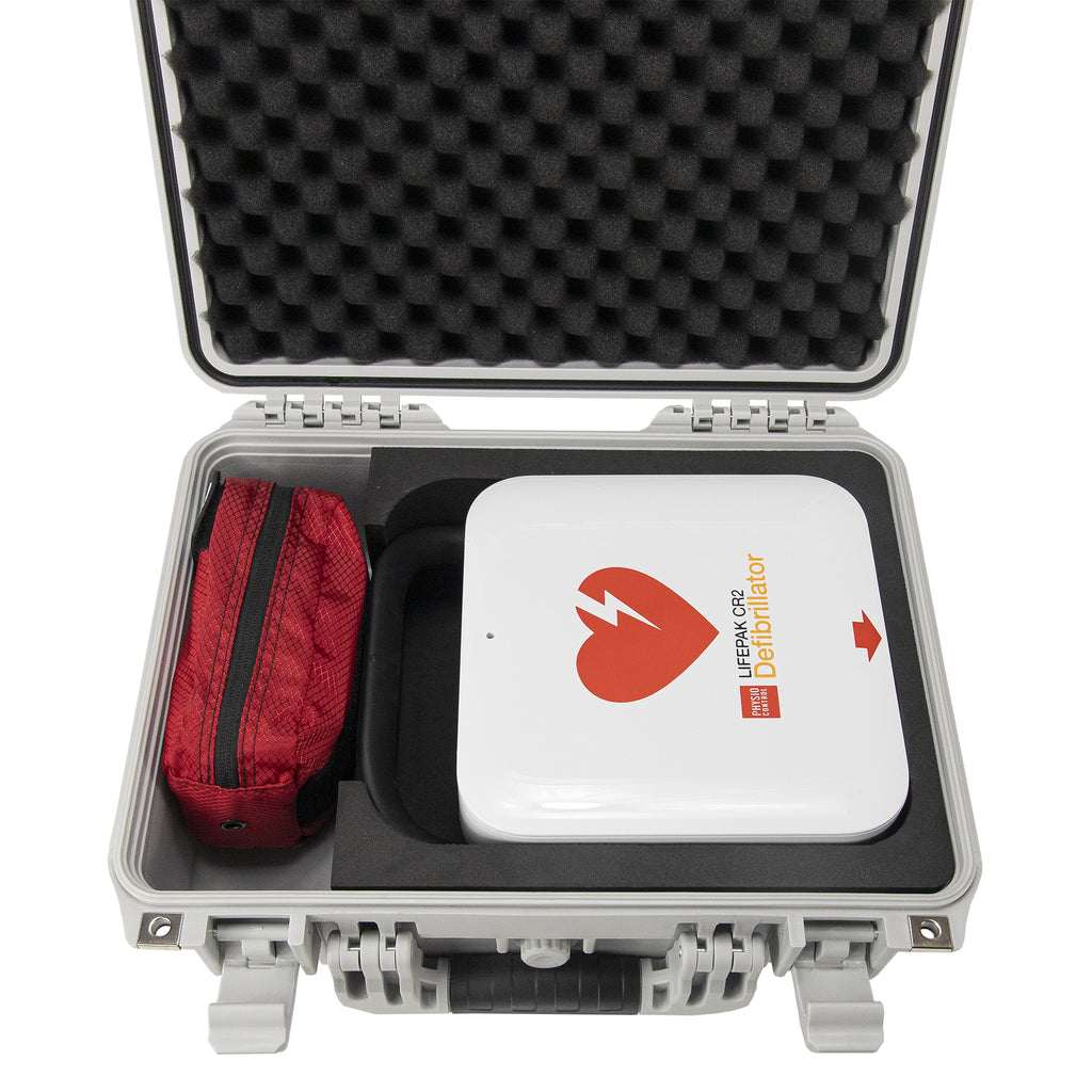 Cubix Safety Pelc-CR2-BC ABS Waterproof Hard Case for Physio-Control CR2 AED